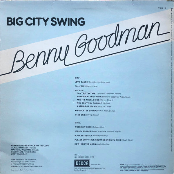 Benny Goodman : Big City Swing (LP, Comp)