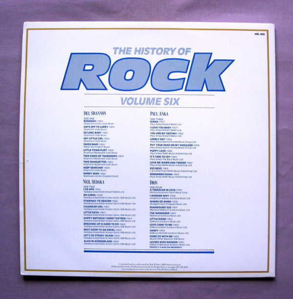 Del Shannon / Neil Sedaka / Paul Anka / Dion (3) : The History Of Rock (Volume Six) (2xLP, Comp, Mono)