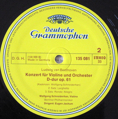 Ludwig van Beethoven - Wolfgang Schneiderhan ‧ Berliner Philharmoniker ‧ Dirigent: Eugen Jochum : Violinkonzert Op. 61 (LP, Album, RP)