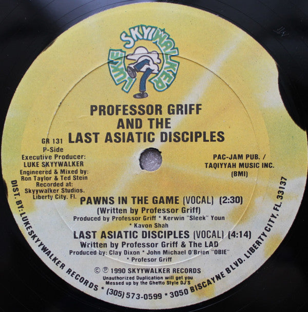 Professor Griff And The Last Asiatic Disciples : Pawns In The Game (12", Maxi)