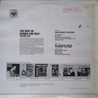 Chris Barber & Acker Bilk : The Best Of Barber & Bilk - Volume One (LP, Comp)