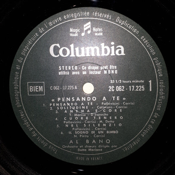 Al Bano Carrisi : Pensando A Te (LP, Album)