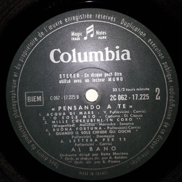 Al Bano Carrisi : Pensando A Te (LP, Album)