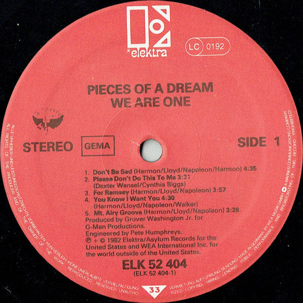 Pieces Of A Dream : We Are One (LP, Album)