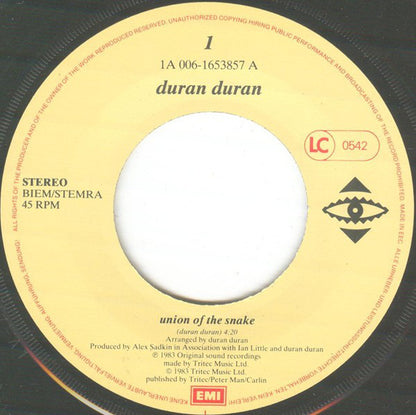 Duran Duran : Union Of The Snake (7", Single)