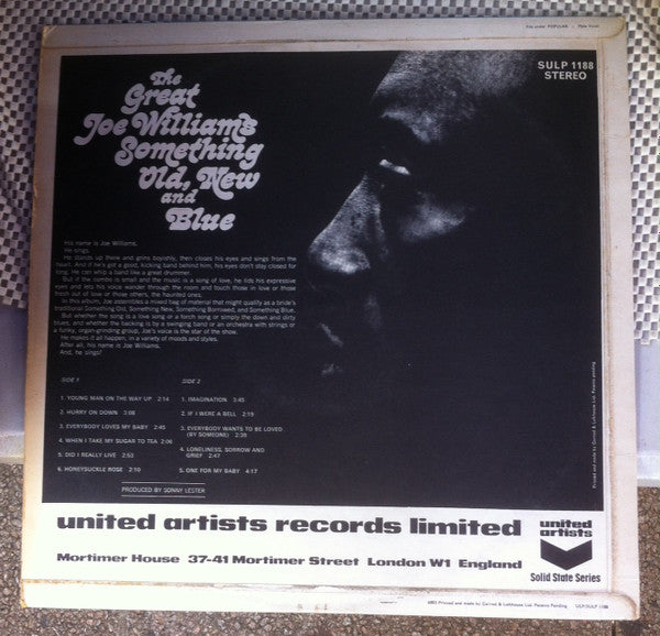 Joe Williams : The Great Joe Williams' Something Old, New & Blue (LP, Album)