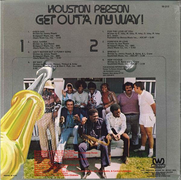 Houston Person : Get Out'a My Way! (LP, Album)