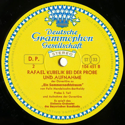 Felix Mendelssohn-Bartholdy – Rafael Kubelik, Symphonie-Orchester Des Bayerischen Rundfunks : Den Freunden Unseres Hauses Einen Musikalischen Gruß Zum Jahreswechsel 1965/66 (LP, Promo, Gat)