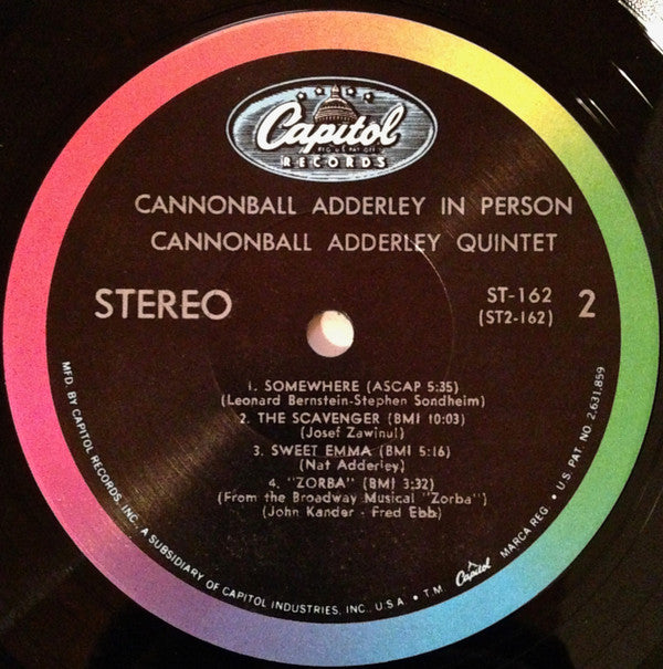 The Cannonball Adderley Quintet : In Person (LP, Album)