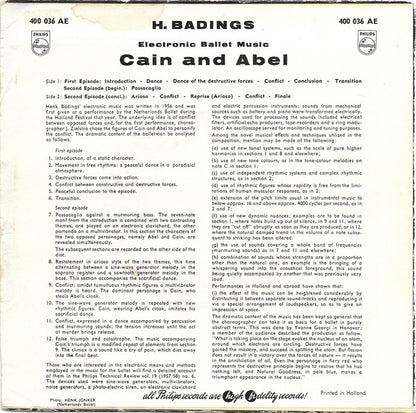 Henk Badings : Electronic Ballet Music "Cain And Abel" (7", Mono)