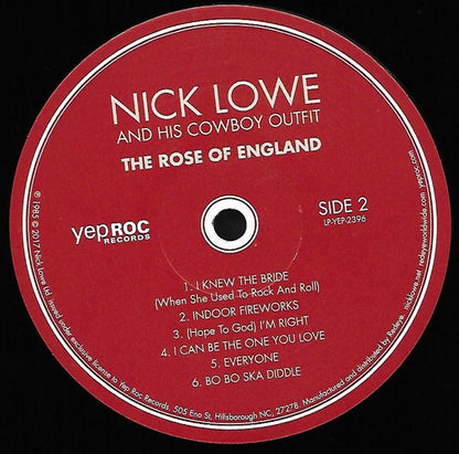 Nick Lowe And His Cowboy Outfit : The Rose Of England (LP, Album, RE, RM)