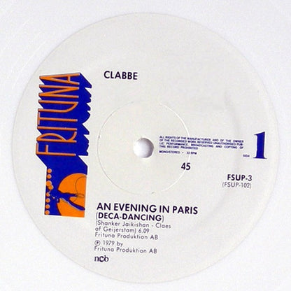 Clabbe : An Evening In Paris (Deca-Dancing) (12", S/Sided, Single, Ltd, Whi)