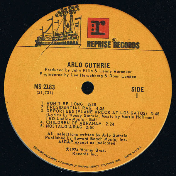 Arlo Guthrie : Arlo Guthrie (LP, Album)