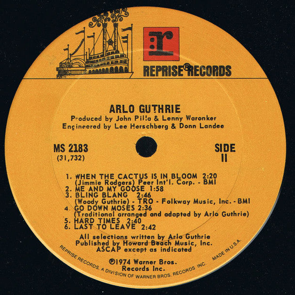 Arlo Guthrie : Arlo Guthrie (LP, Album)