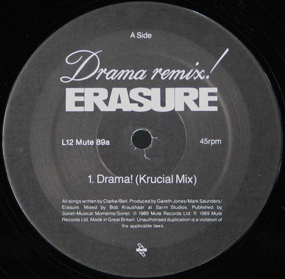 Erasure : Drama! Remix (12", Single)