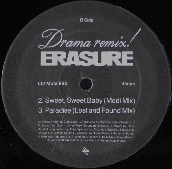 Erasure : Drama! Remix (12", Single)