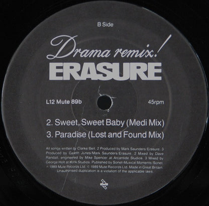 Erasure : Drama! Remix (12", Single)