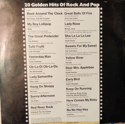 Various : 20 Golden Hits Of Rock And Pop (LP, Comp, Club)