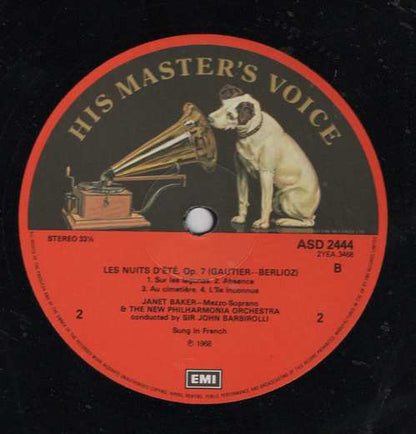 Maurice Ravel / Hector Berlioz – Janet Baker, Sir John Barbirolli, New Philharmonia Orchestra : Shéhérazade / Les Nuits D'Été (LP, RP)