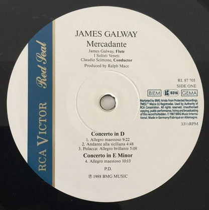 James Galway, I Solisti Veneti, Claudio Scimone - Giuseppe Saverio Mercadante : Concertos For Flute And Orchestra (LP)