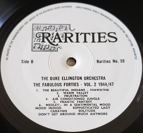 Duke Ellington And His Orchestra : The Fabulous Forties Volume 2 1944/47 (LP, Album, Mono)