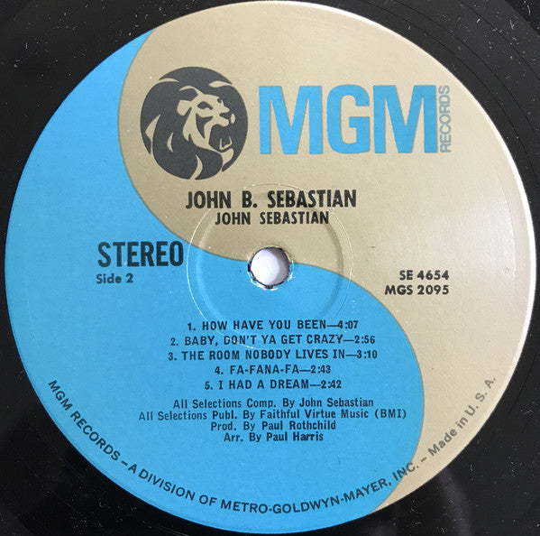 John Sebastian : John B. Sebastian (LP, Album, Gat)