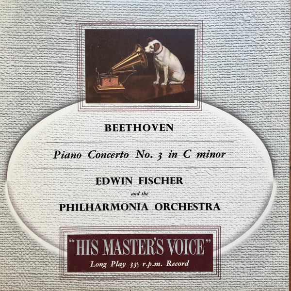 Ludwig van Beethoven / Edwin Fischer ‧ Philharmonia Orchestra : Piano Concerto No. 3 In C Minor (10", Mono)