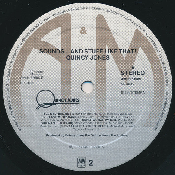 Quincy Jones : Sounds ... And Stuff Like That!! (LP, Album)