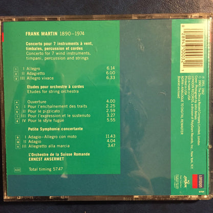 Frank Martin (3), Ernest Ansermet : Concerto for 7 Wind Instruments, Etudes, Petite Symphonie Concertante (CD, Comp, RM)