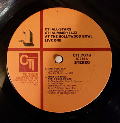 CTI All-Stars : CTI Summer Jazz At The Hollywood Bowl Live One (LP, Album)