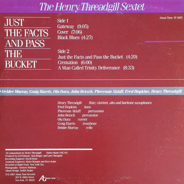 Henry Threadgill Sextett : Just The Facts And Pass The Bucket (LP, Album)