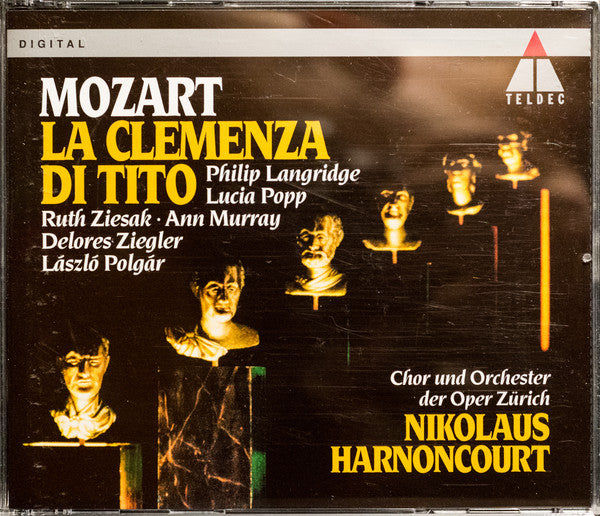 Wolfgang Amadeus Mozart - Philip Langridge • Lucia Popp • Ruth Ziesak • Ann Murray • Delores Ziegler • László Polgár • Chor der Oper Zürich Und Orchester der Oper Zürich • Nikolaus Harnoncourt : La Clemenza Di Tito (2xCD, Album + Box, Sli)