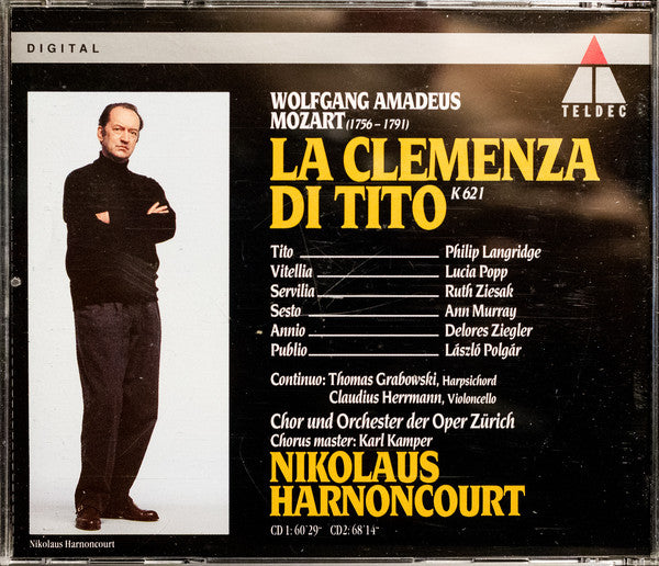 Wolfgang Amadeus Mozart - Philip Langridge • Lucia Popp • Ruth Ziesak • Ann Murray • Delores Ziegler • László Polgár • Chor der Oper Zürich Und Orchester der Oper Zürich • Nikolaus Harnoncourt : La Clemenza Di Tito (2xCD, Album + Box, Sli)