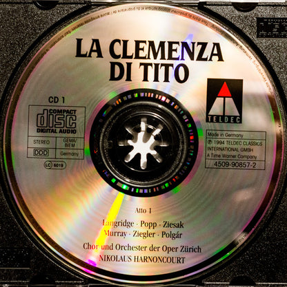 Wolfgang Amadeus Mozart - Philip Langridge • Lucia Popp • Ruth Ziesak • Ann Murray • Delores Ziegler • László Polgár • Chor der Oper Zürich Und Orchester der Oper Zürich • Nikolaus Harnoncourt : La Clemenza Di Tito (2xCD, Album + Box, Sli)
