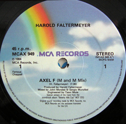 Harold Faltermeyer : Axel F (The M & M Mix) (12", Single)