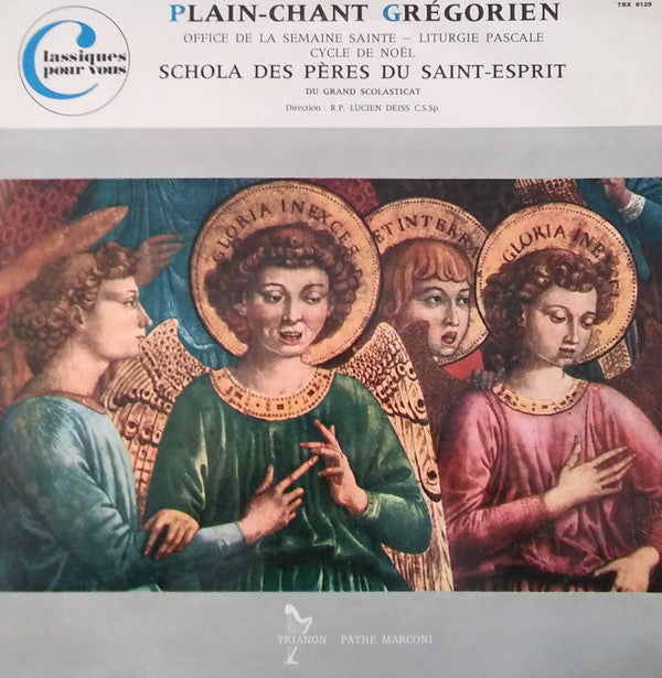 Schola Des Pères Du Saint-Esprit De Chevilly : Plain-Chant Grégorien (LP, Comp, Mono)