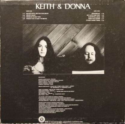 Keith Godchaux & Donna Godchaux : Keith & Donna (LP, Album)