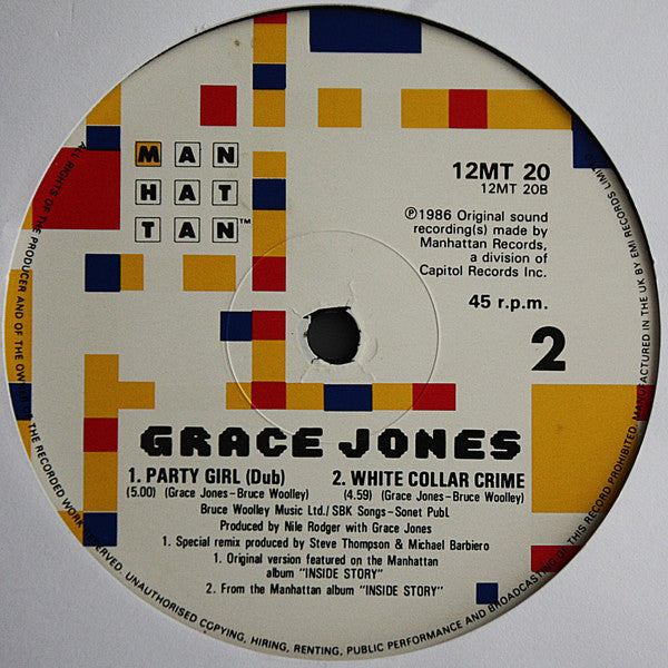 Grace Jones : Party Girl (12")