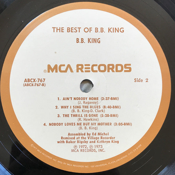 B.B. King : The Best Of B.B. King (LP, Comp, RE, Pin)