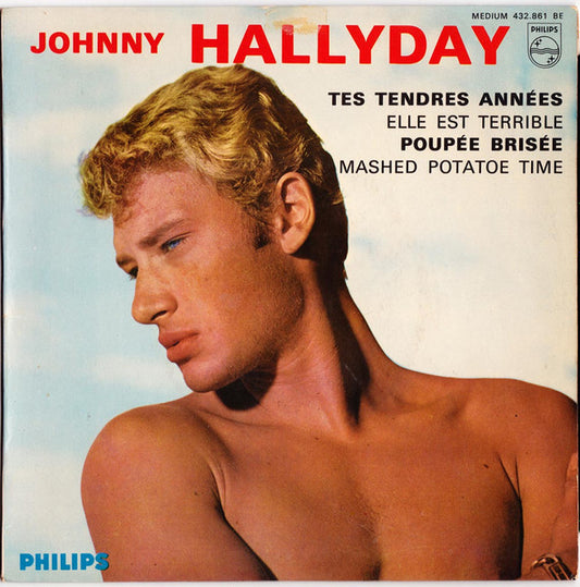 Johnny Hallyday : Tes Tendres Années (7", EP, Mono)