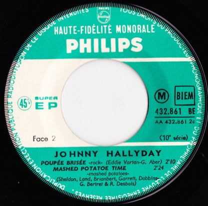 Johnny Hallyday : Tes Tendres Années (7", EP, Mono)