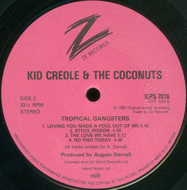 Kid Creole And The Coconuts : Tropical Gangsters (LP, Album, Rem)