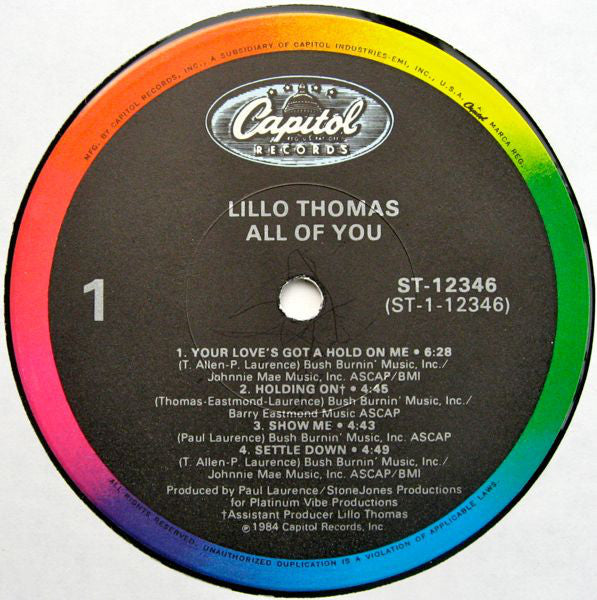 Lillo Thomas : All Of You (LP, Album, Jac)