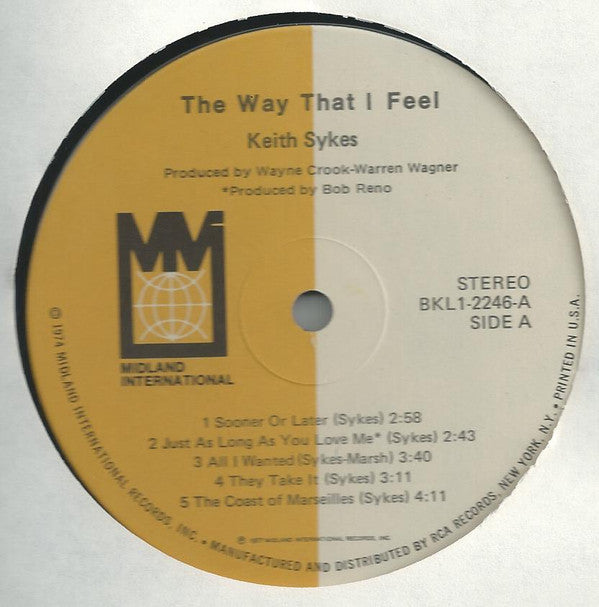 Keith Sykes : The Way That I Feel (LP, Album)