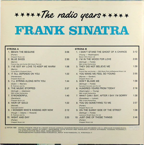 Frank Sinatra : The Radio Years (LP, Comp)