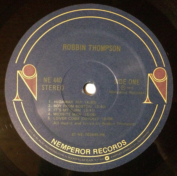 Robbin Thompson : Robbin Thompson (LP, Album, PR )