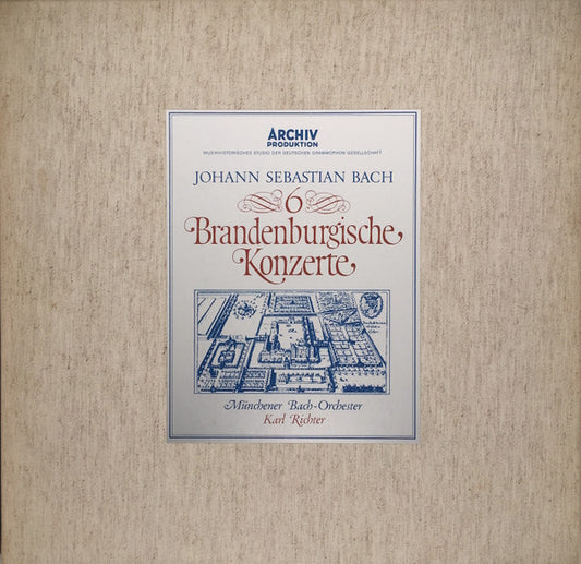 Johann Sebastian Bach – Münchener Bach-Orchester, Karl Richter : 6 Brandenburgische Konzerte - Six Concerts Avec Plusieurs Instruments - Six Brandenburg Concertos (2xLP + Box)