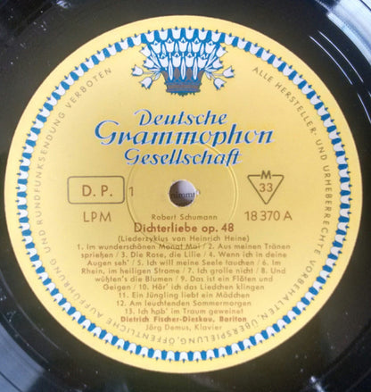 Robert Schumann - Johannes Brahms, Dietrich Fischer-Dieskau · Jörg Demus : Dichterliebe Op.48 · 6 Lieder (LP, Mono)