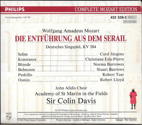 Wolfgang Amadeus Mozart : Die Entführung Aus Dem Serail  (2xCD, Album, RE)