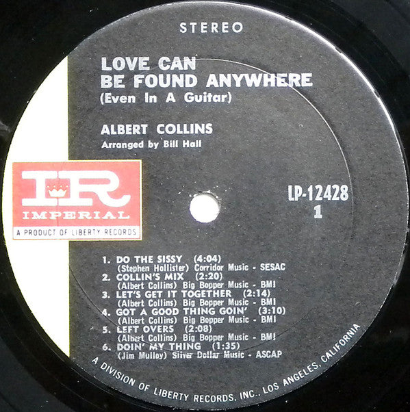 Albert Collins : Love Can Be Found Anywhere (Even In A Guitar) (LP, Album)